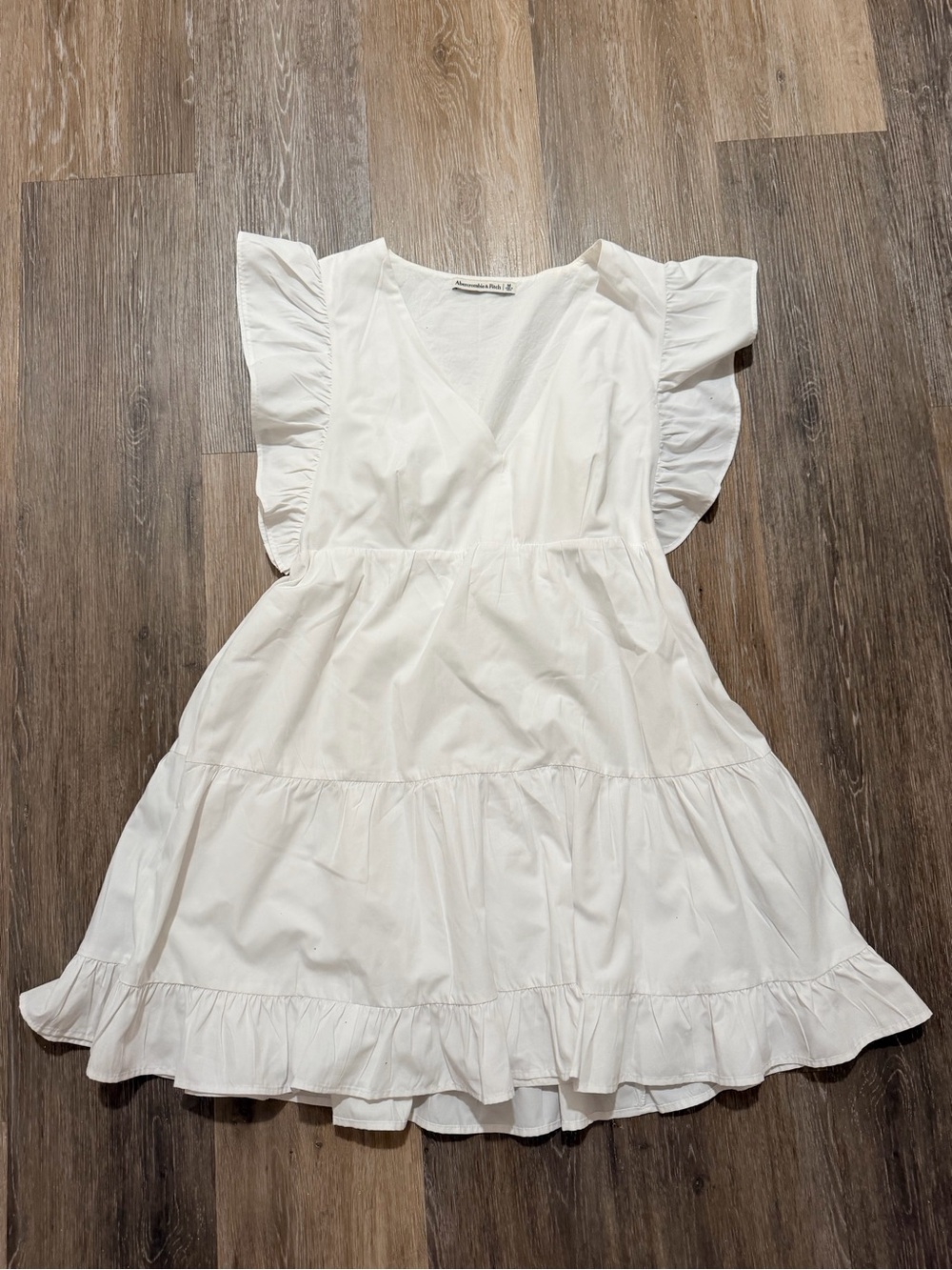 Abercrombie white ruffle dress